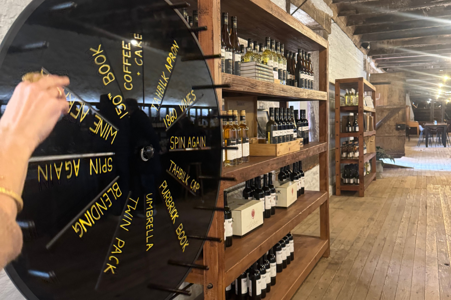 Spin to Win at Tahbilk Cellar Door 